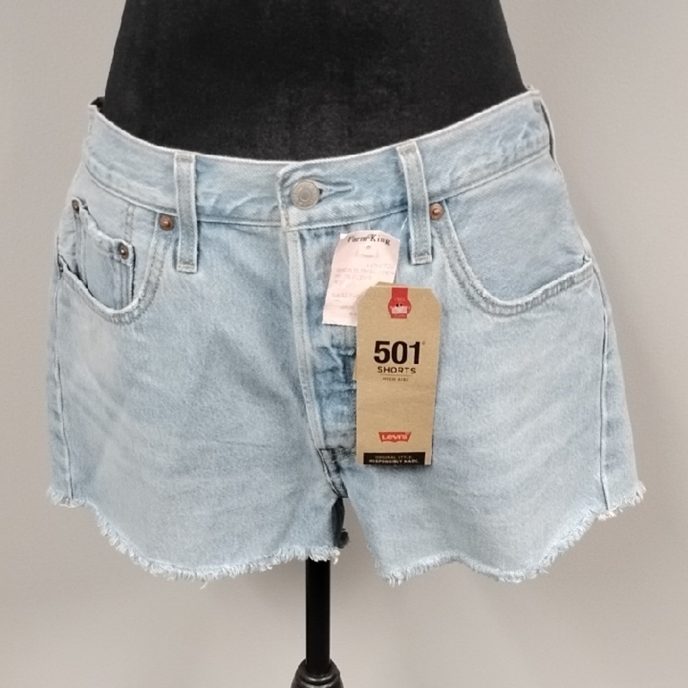 Levi's 501 Women's High Rise Fitted Hip Jean Shorts, Sz 31